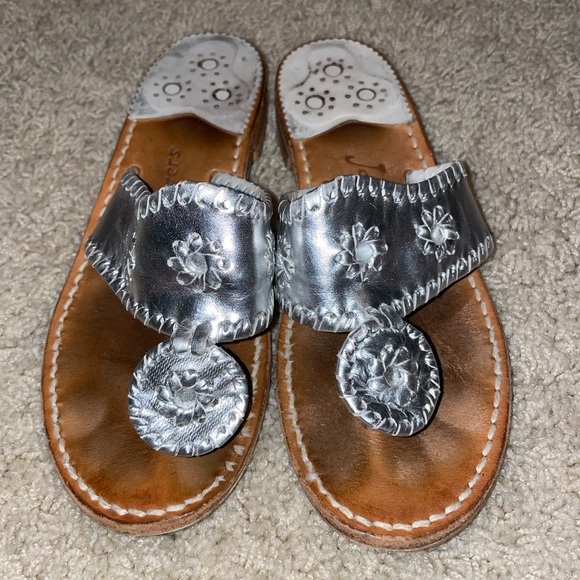 Silver Jack Rogers Sandals size 5 - Picture 1 of 4